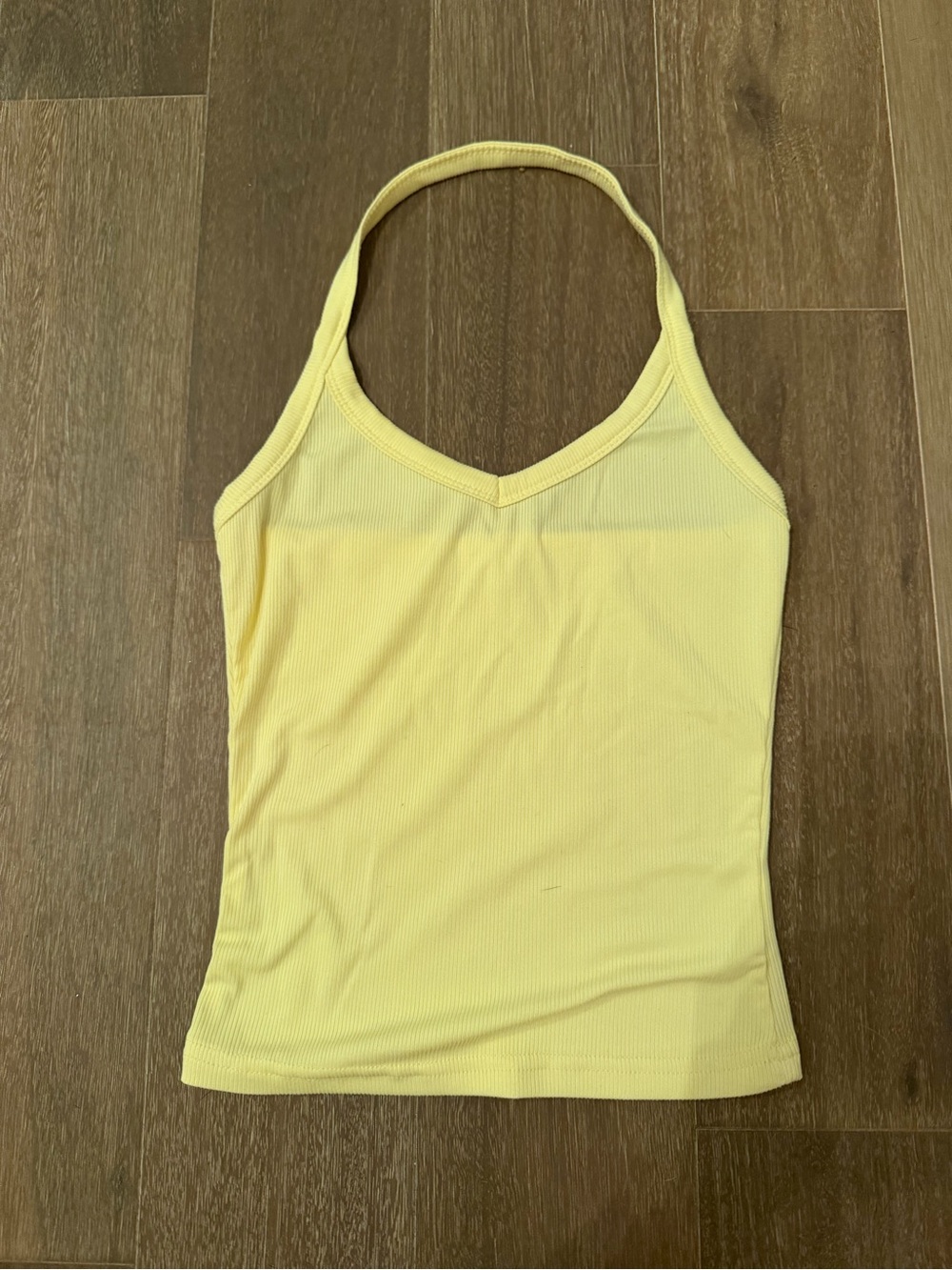 Otherwild Yellow Ribbed Halter Tank
